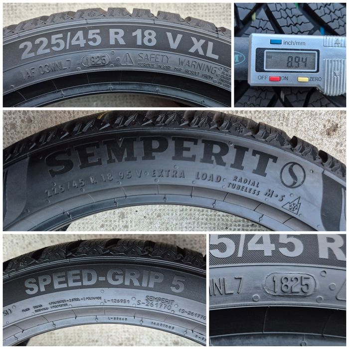 O bucată 225/45 R18 M+S iarnă - una Semperit Bridgestone Continental