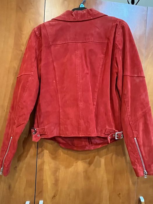 Geaca piele întoarsă dama