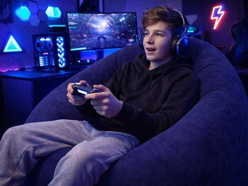 Надуваем стол, кресло, фотьойл, барбарон, пуф- Тъмно син или Червен