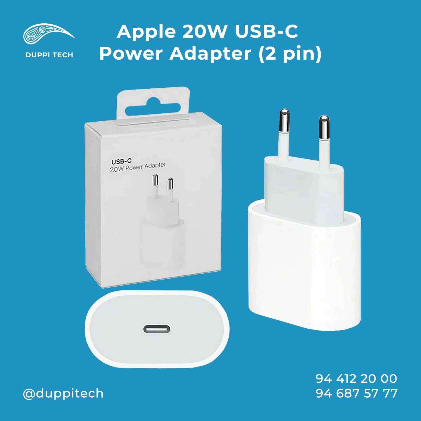 Apple 20W USB-C Power Adapter (2 pin) Зарядное устройство (Original ...