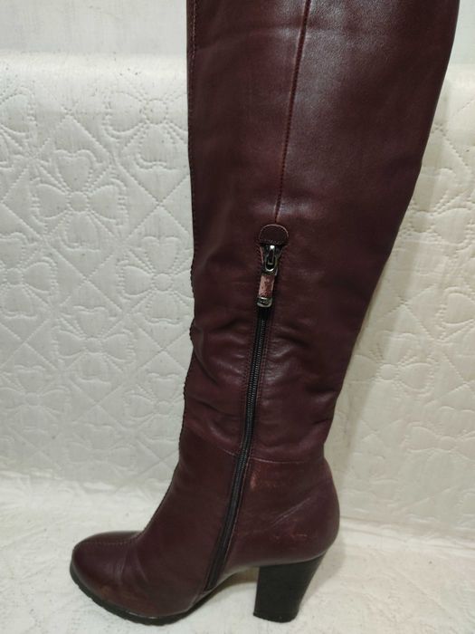 Зимние  кожаные сапоги 39