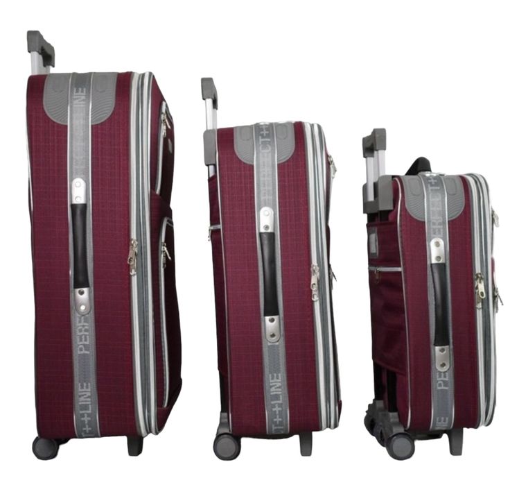 Комплект пътнически куфари 3бр Текстилни 3 колела разширяем 5см