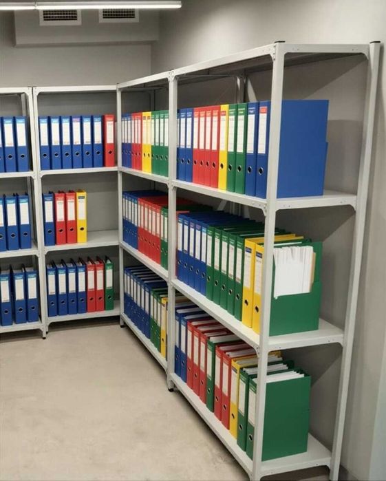 Polkaly stellaj, arxiv tokchasi Акция, метал архивный стеллаж