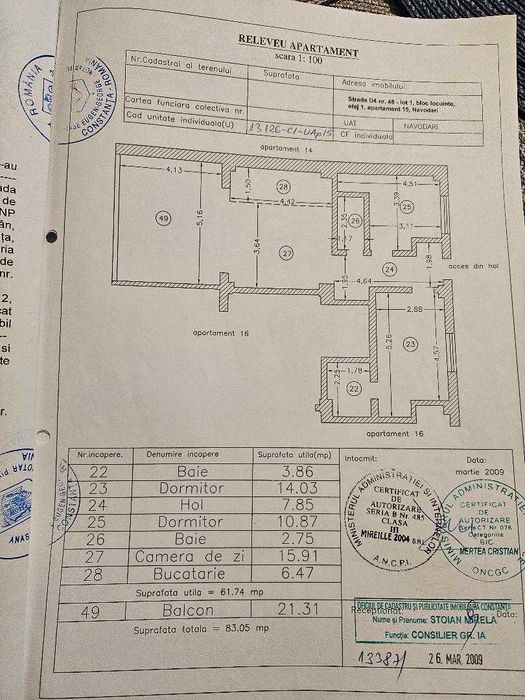 Apartament 3 camere Mamaia Nord cu parcare la subsol si boxa Mamaia-Sat ...