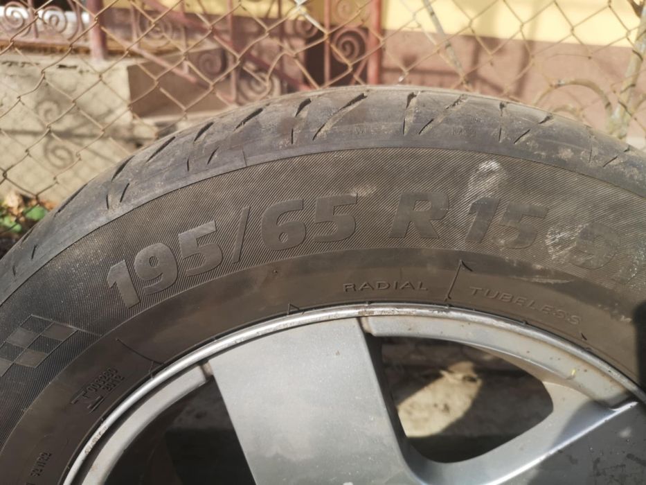 Jante aliaj vw 15"+cauciucuri de vara