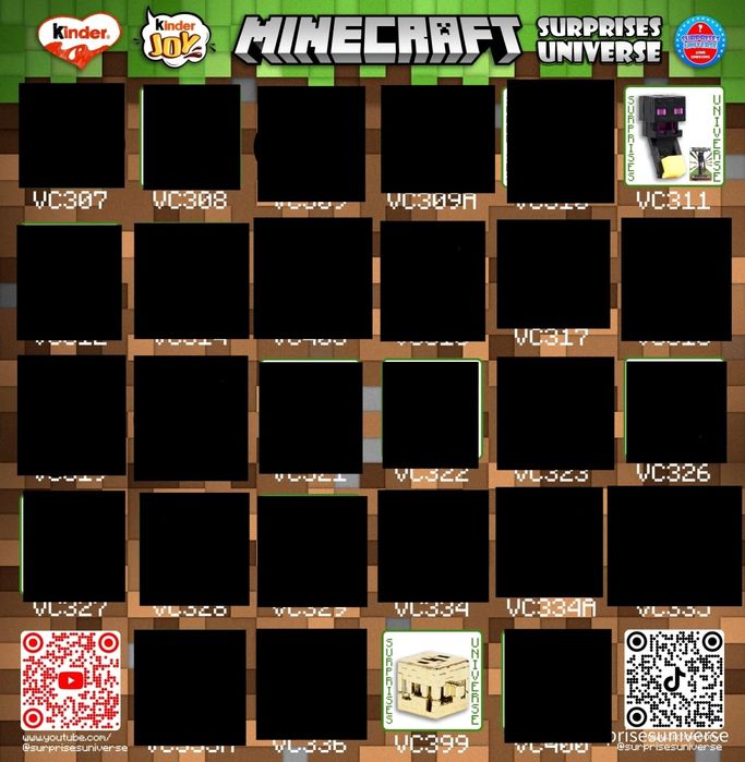 Фигурки Киндер Майнкрафт/ Kinder joy Minecraft