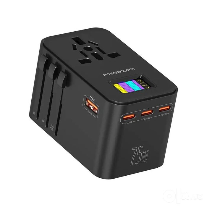Travel adapter Powerology 45w-20w-75w