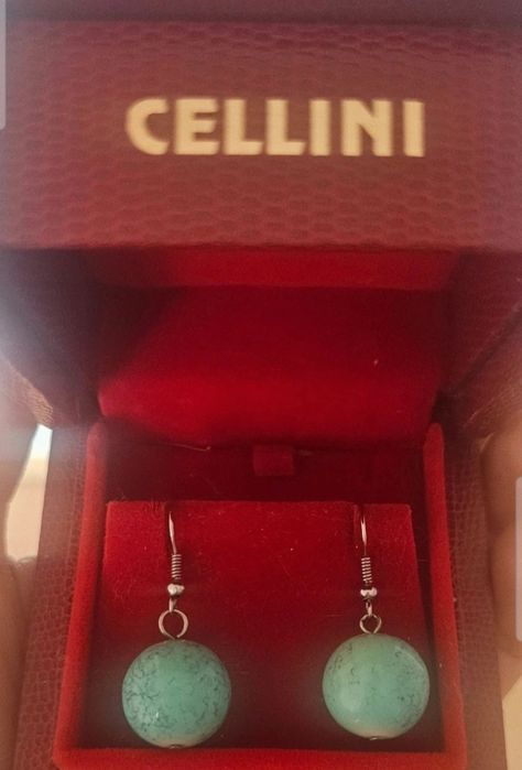 Cercei noi superbi cu piatra naturala larimar