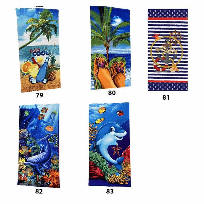 Кърпи за плаж, различни дизайни
