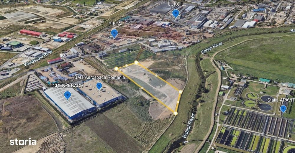 Teren Intravilan 1.2Ha de Vânzare, PUZ Aprobat - ZONA INDUSTRIALA IAȘI