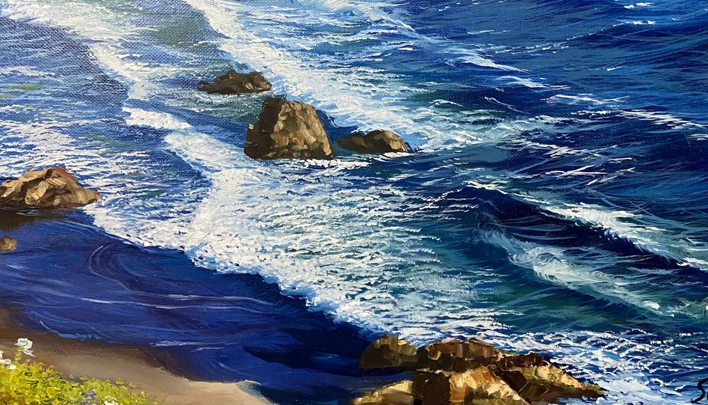 Картина море пляж