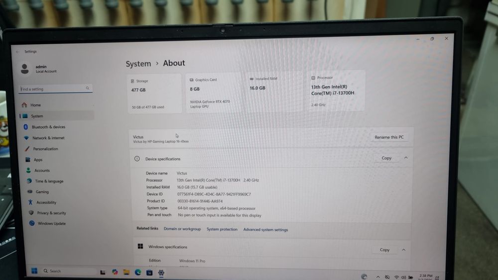 Laptop Victus by HP Gaming NOU