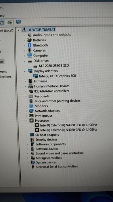 Laptop 15,6 inch/ ssd 256 / 8 GB RAM