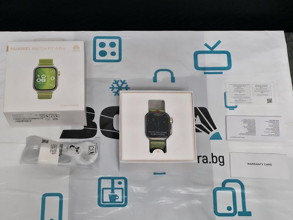 КАТО НОВ Huawei watch FIT 4 Pro BT Зора Гаранция 2027 Green / Зелен