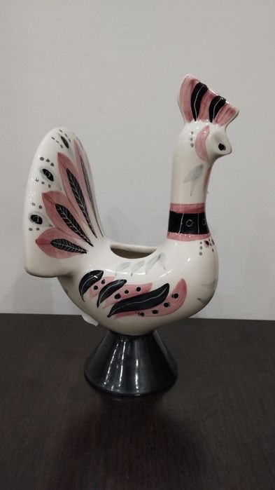 Керамична фигурка Петел – ръчно рисувана, фолклорен стил