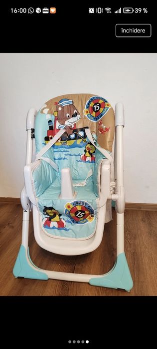 Scaun de masa copii Lorelli Yam Yam, reglabil si pliabil, stare foarte buna
