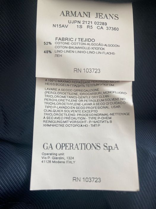 Armani Jeans сако лен памук