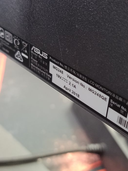 Monitor Gaming LED 24 ASUS MG248QE FullHD 1ms 144Hz FreeSync