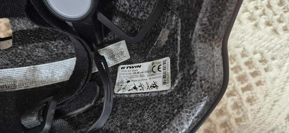 BTWIN детска каска за колоездене BOL 500, черна