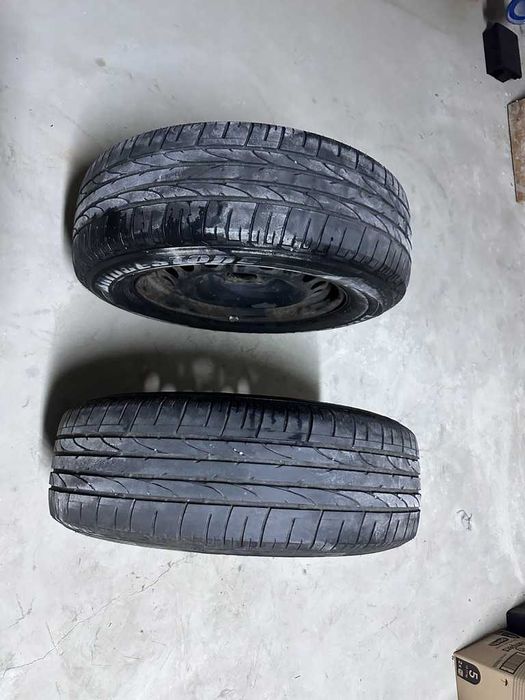 Vand 2 cauciucuri Bridgestone Dueler H/P Sport 215/65 R16 + jante tablă VW