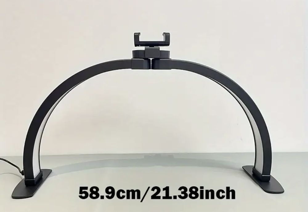 Лампа полумесец с поставка за телефон