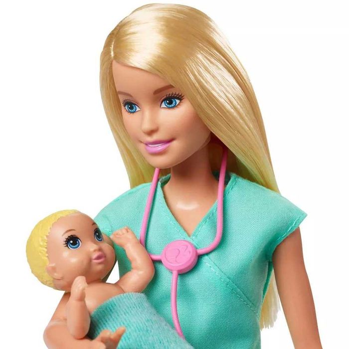 Кукла Барби Педиатр с новорожденными детками Barbie Baby Doctor Blonde