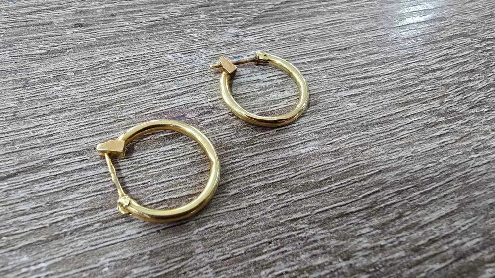 Златни обеци 18 карата 1.4 грама