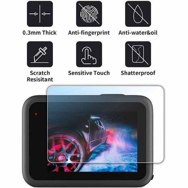 Стъклен протектор GARV за GoPro Hero 9/10/11/12 за екраните и обектива