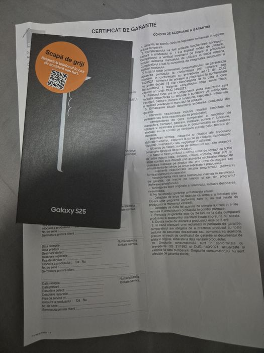 Samsung S25 128gb - Sigilat - DualSim - SILVER SHADOW - Garantie 2 ani