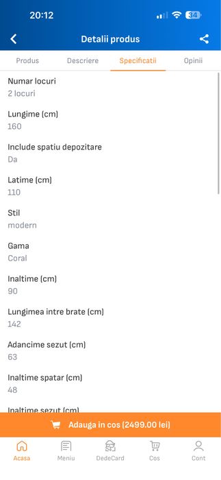 Canapea extensibila