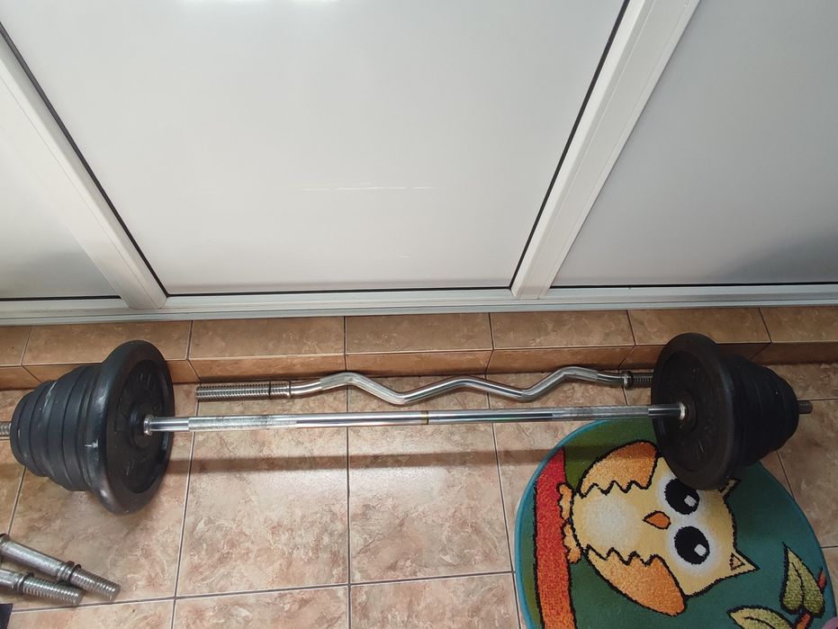 Halteră echipată cu discuri