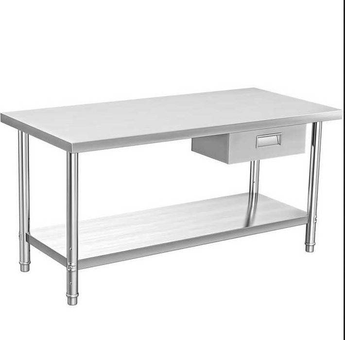 Masa inox 90-120-140-160-180-200cm cu polita SUPER CALITATE mese noi