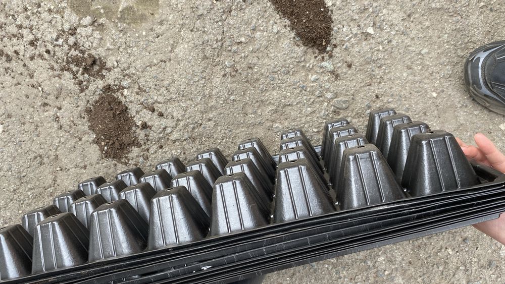 Лотки для рассады 10 поддонов плотные многоразовые