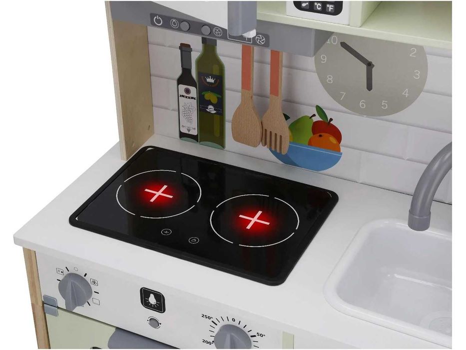 Детска Дървена Кухня Малкия Готвач Звуци Светлини Аксесоари