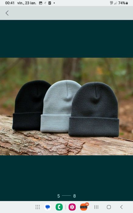 Papuci captusiti cu blana + Bonus ciorapi și căciulă NOI - IDEE CADOU