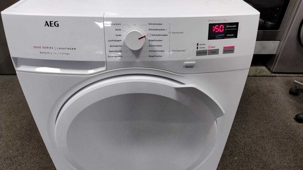 A+++ Сушилня с термопомпа AEG-АЕГ 8 кг Direct Drive SensiDry ProSense