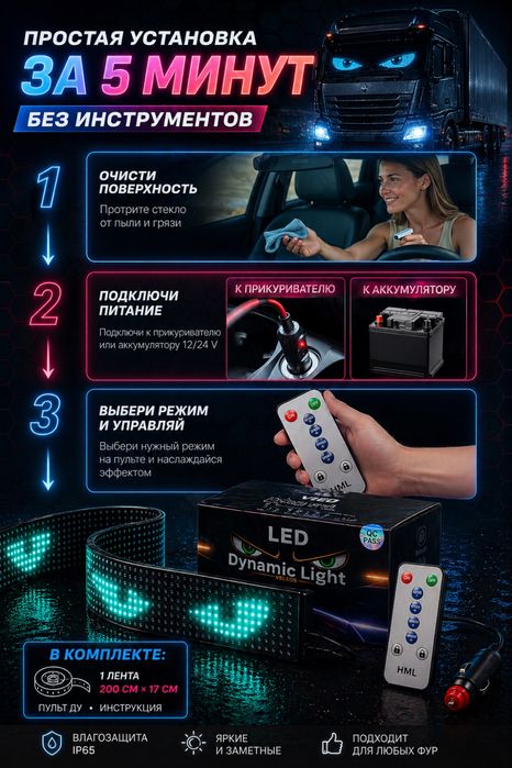 Светодиодный дисплей Devil’s eye 2 метра