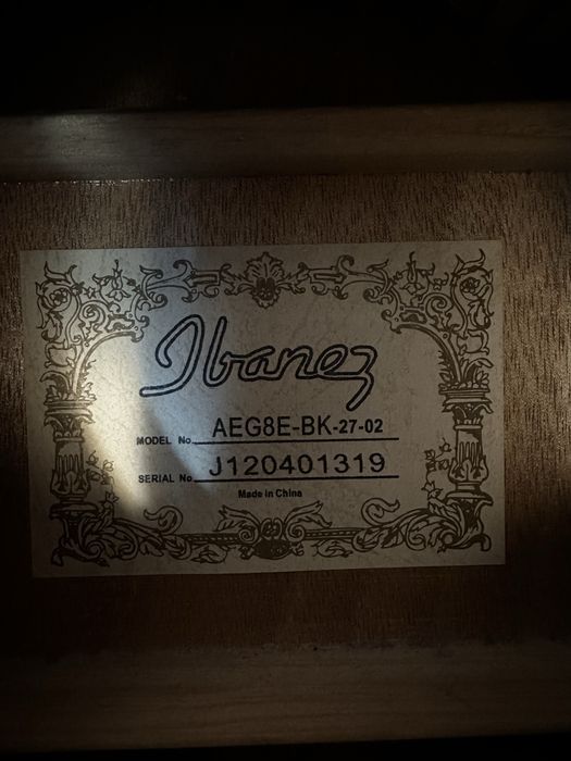 Chitara Electro-acustica AEG8E-BK-27-02