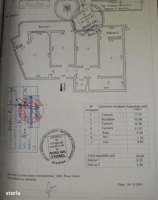 De Vanzare Apartament cu 3 camere zona Progresu