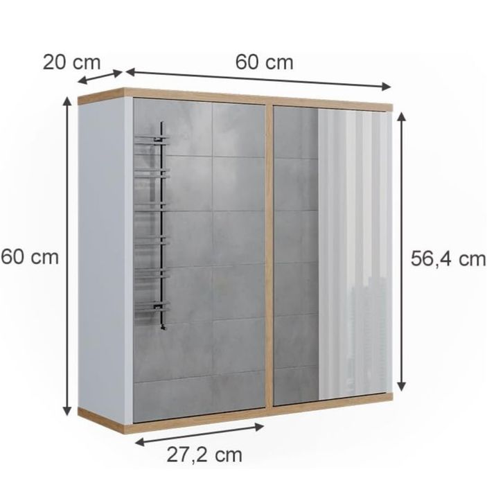 Шкаф за надмивка с огледало 6729