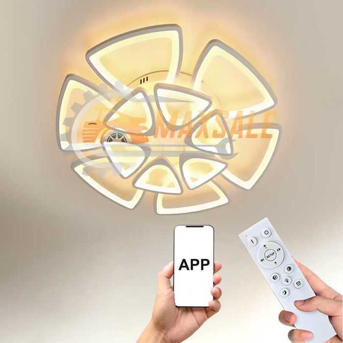 130W абажур LED лампа за хол всекидневна осветлениe мощен триъгълник