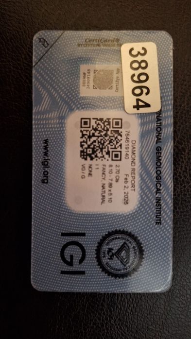 Diamant colorat natural 2.70 carate