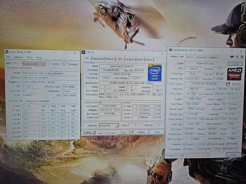 Unitate PC AURA video 8GB VEGA 64 128GB RAM SSD