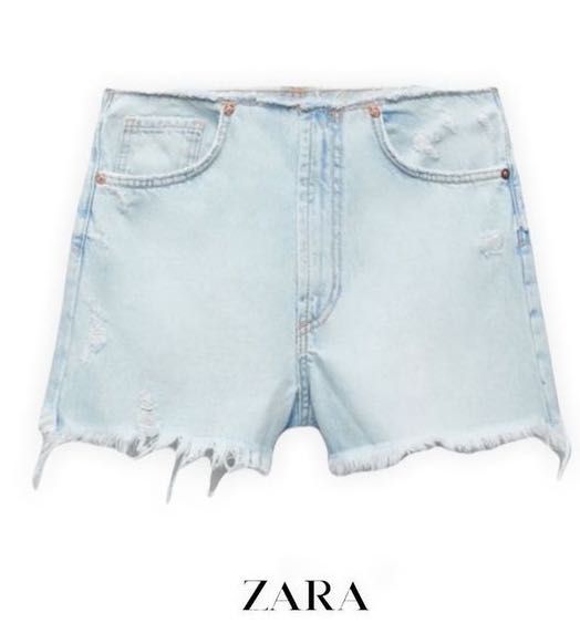 Pantaloni scurti ZARA blugi albastru deschis marimea 44 - 99 RON