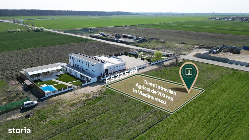 Teren intravilan arabil de vânzare – Vladimirescu, Arad