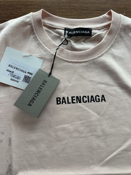 Мъжка,памучна тениска Balenciaga с голям надпис на гърба