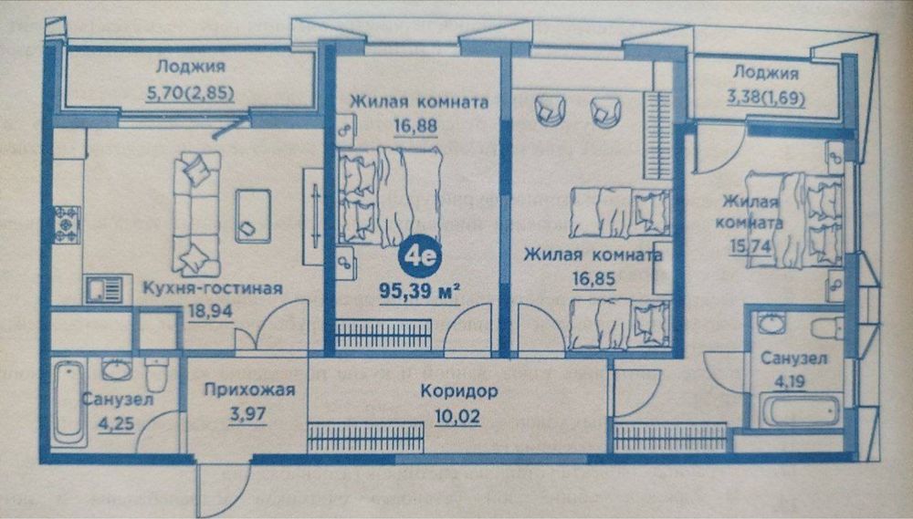 НОВОСТРОЙКА  ЖК Regnuim Plaza Murad building 5/5/15 95м2