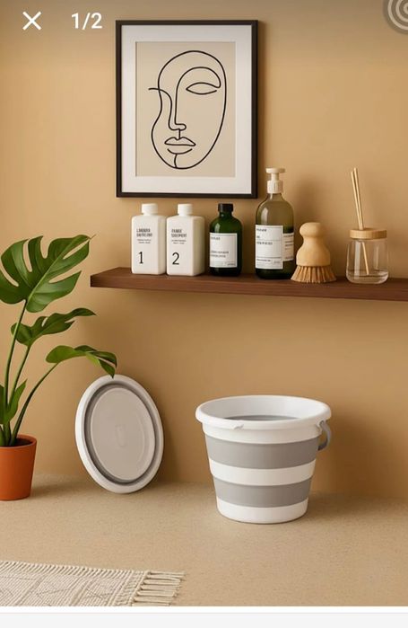 Ведро складное силиконовое 10л