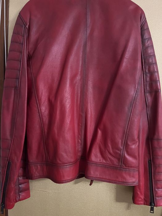 Geaca biker din piele pentru barbati