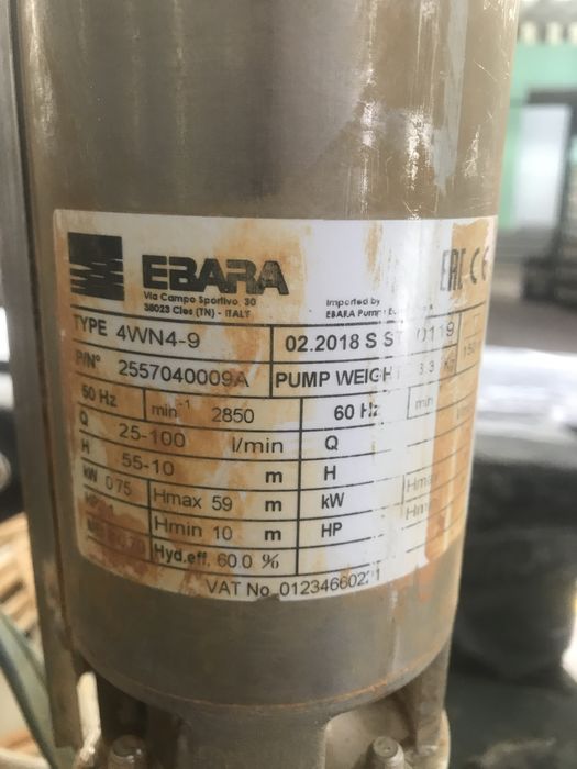 3 бр. Дълбоководни помпи за вода (Electromash, Aquapress, Ebara) – Окабелени